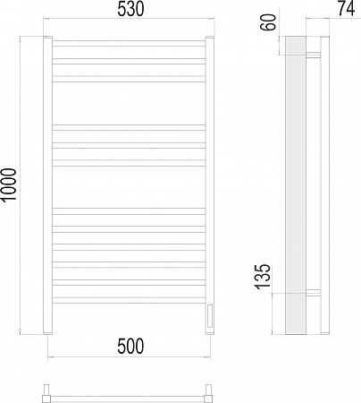 Ватикан П12 500х1000 электро (sensor quick touch) Полотенцесушитель TERMINUS) крашеные Елабуга - фото 3 Ватикан П12 500х1000 электро (sensor quick touch) Полотенцесушитель TERMINUS) крашеные Елабуга - фото 3