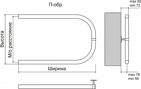 Эконом П-обр AISI 32х2 320х600 Полотенцесушитель  TERMINUS Елабуга - фото 3