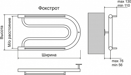 Фокстрот AISI 32х2 320х700 Полотенцесушитель  TERMINUS Елабуга - фото 3