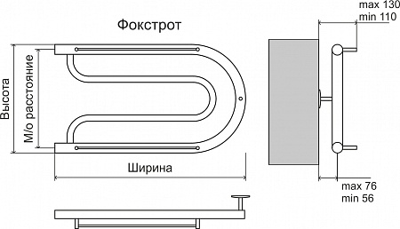Фокстрот AISI 32х2 320х500 Полотенцесушитель  TERMINUS Елабуга - фото 3