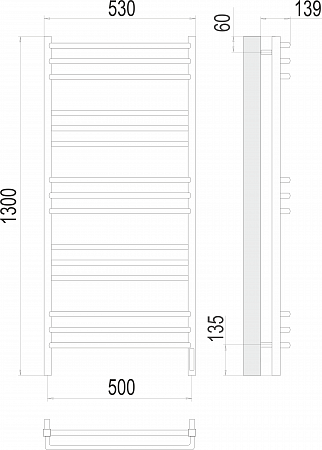 Соренто П15 500х1300 электро (sensor quick touch) Полотенцесушитель  TERMINUS Елабуга - фото 3
