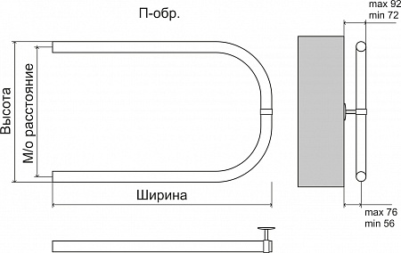 П-обр БШ 320х600 Полотенцесушитель  TERMINUS Елабуга - фото 3