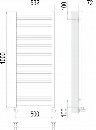 Аврора П20 500х1000 Полотенцесушитель  TERMINUS Елабуга - фото 3