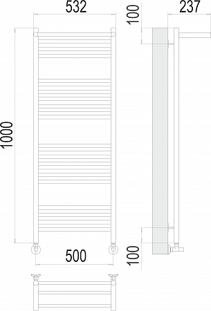 Аврора с/п П20 500х1000 Полотенцесушитель  TERMINUS Елабуга - фото 3