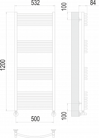 Классик П22 500х1200 Полотенцесушитель  TERMINUS Елабуга - фото 3