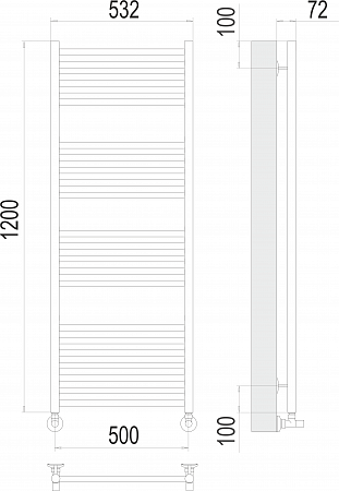 Аврора П22 500х1200 Полотенцесушитель  TERMINUS Елабуга - фото 3